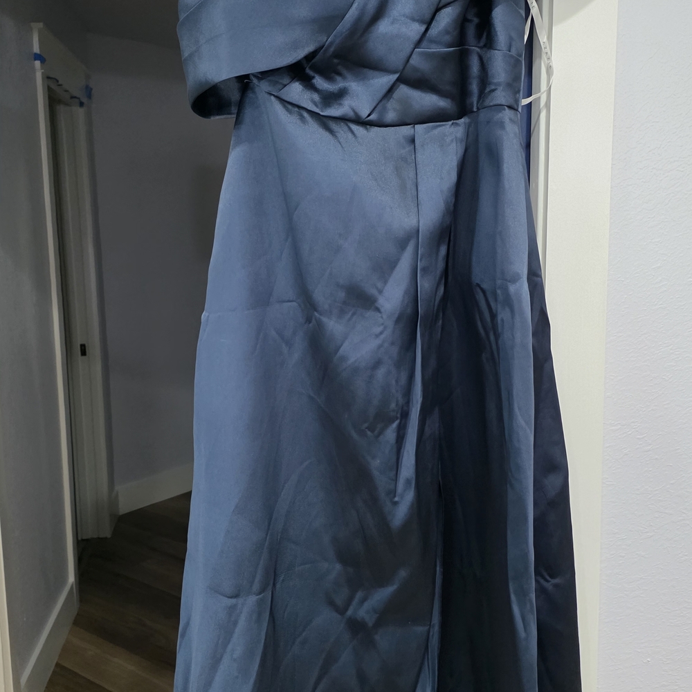 Azazie One Shoulder Navy Dress
